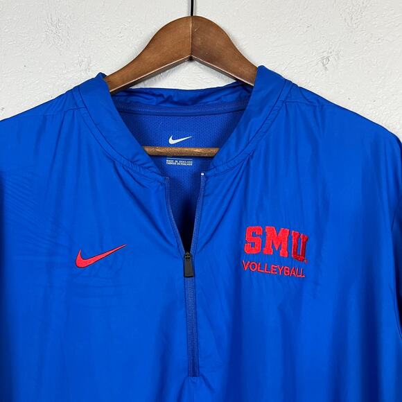 Nike Half Zip Vented Pullover SMU Volleyball Dallas Texas Blue Sweatshirt - XL - Picture 2 of 5